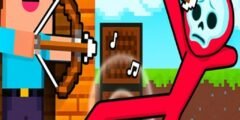 Noob archer vs Stickman Zombie: zombie shooter